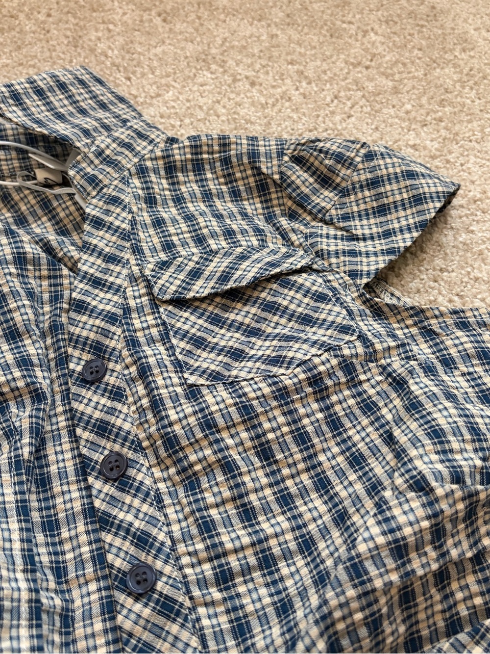 Plaid Short Sleeve Button-Up Shirt - Picture 5 of 7